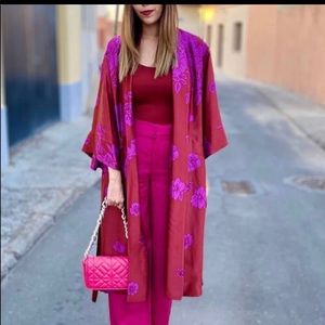 ZARA LONG PRINTED KIMONO